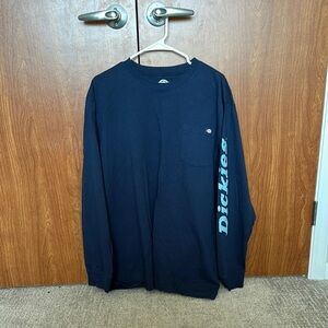 Dickies Men's Navy Long Sleeve Shirt
